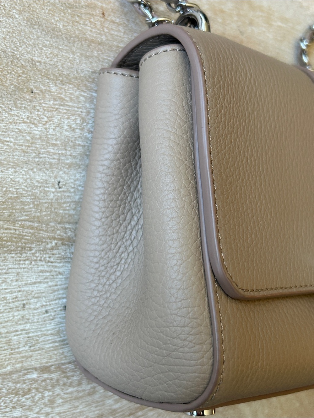 Aspinal of London Lottie Bag in Soft Taupe Pebble - Picture 5 of 11